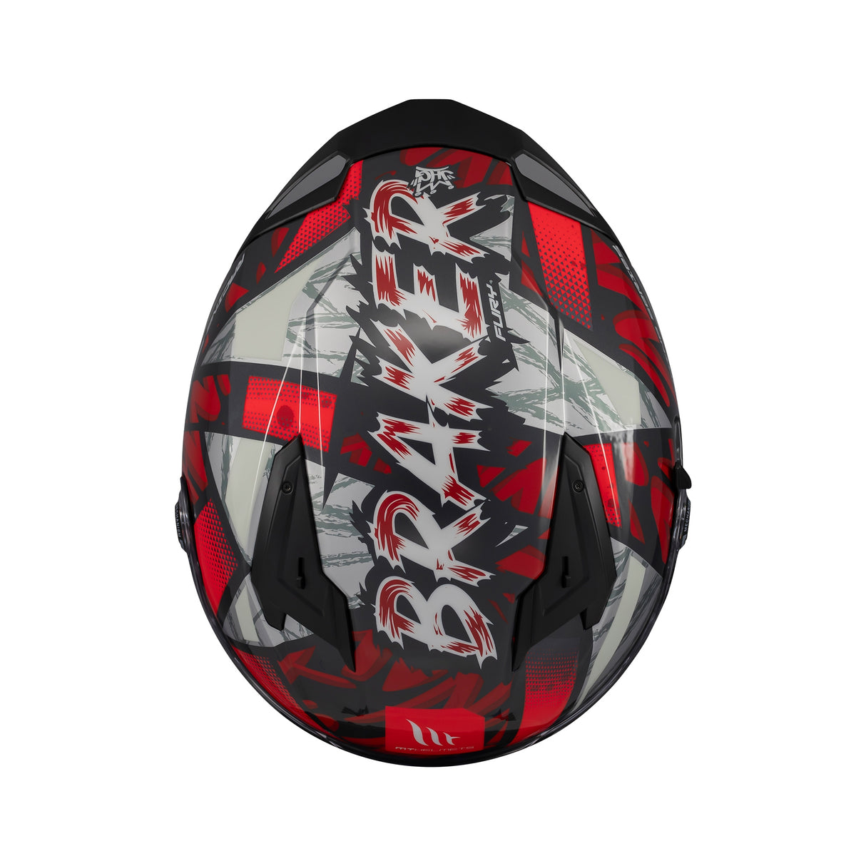 MT Braker Fury Motorcycle Full Face Helmet - Red