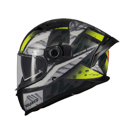 MT Braker Fury Motorcycle Helmet - Fluo