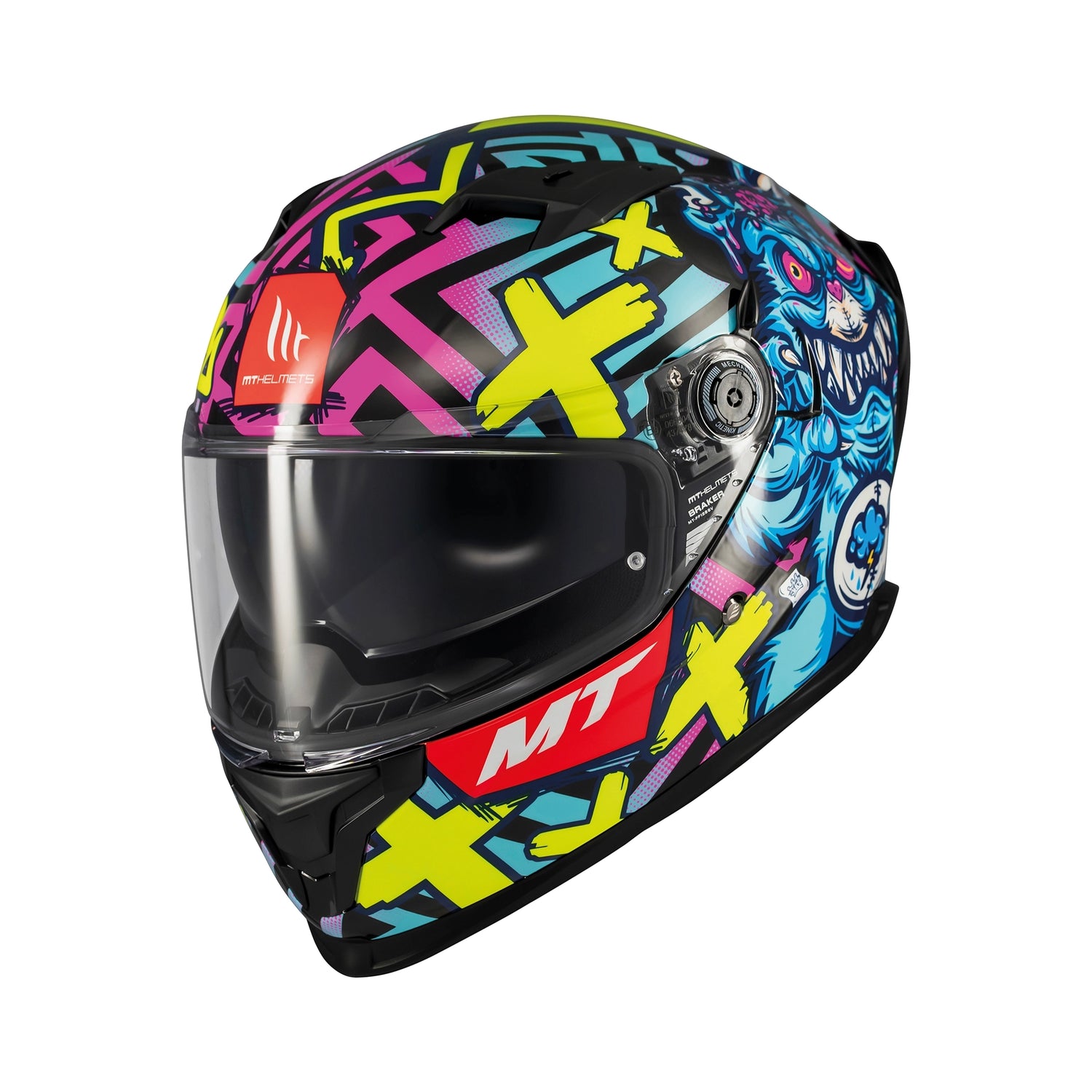 MT Braker Crazy Teddy Motorcycle Full Face Helmet – Rider