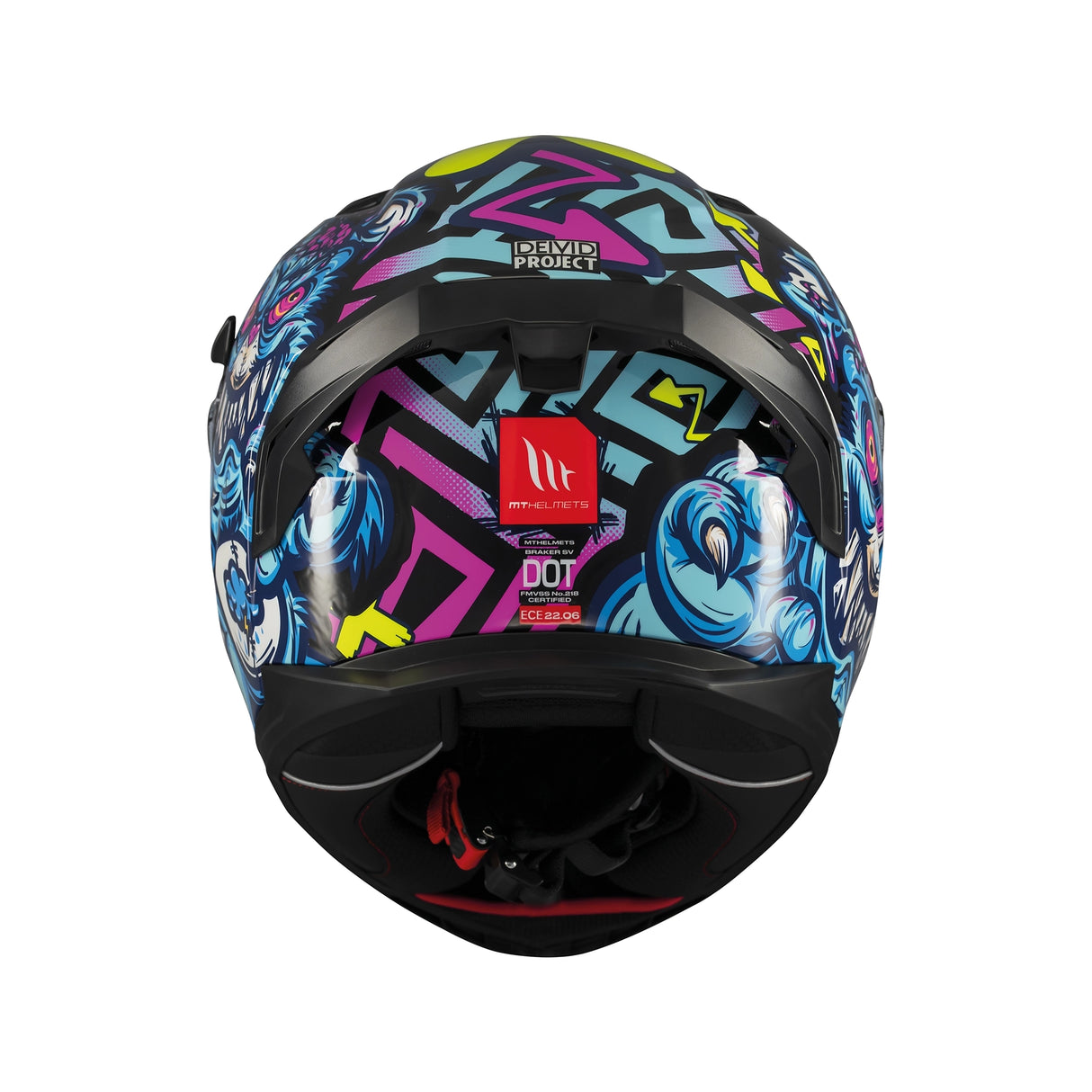 MT Braker Crazy Teddy Motorcycle Full Face Helmet
