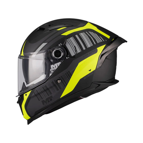 MT Braker SV Cockpit Black Fluo Motorcycle Full Face Helmet