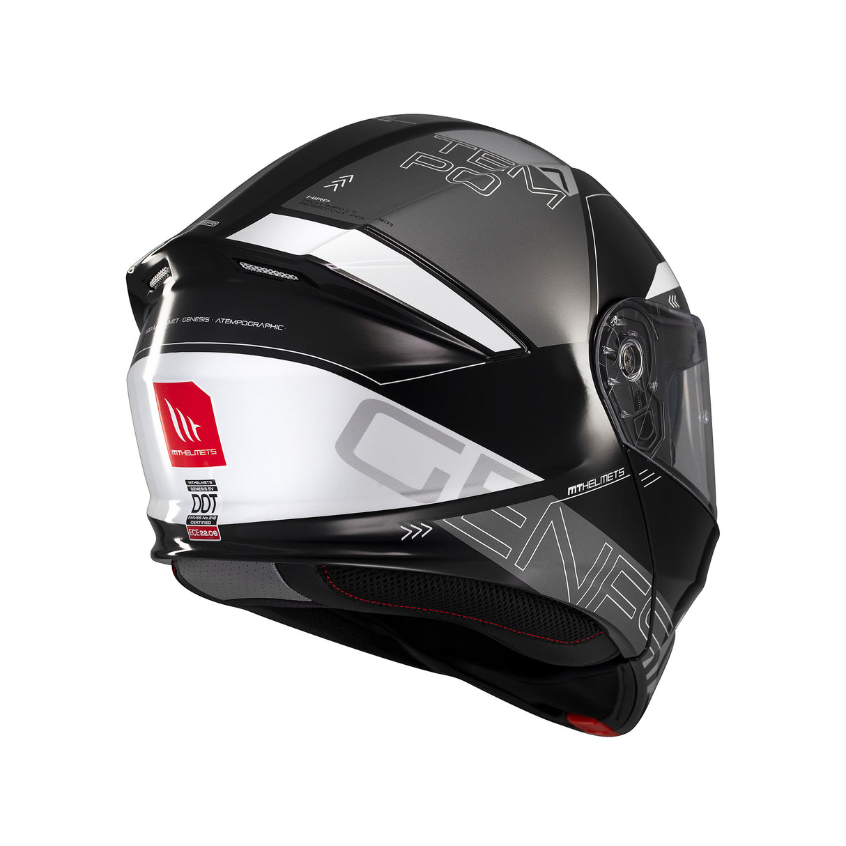 MT Genesis Atempo Motorcycle Helmet - Black