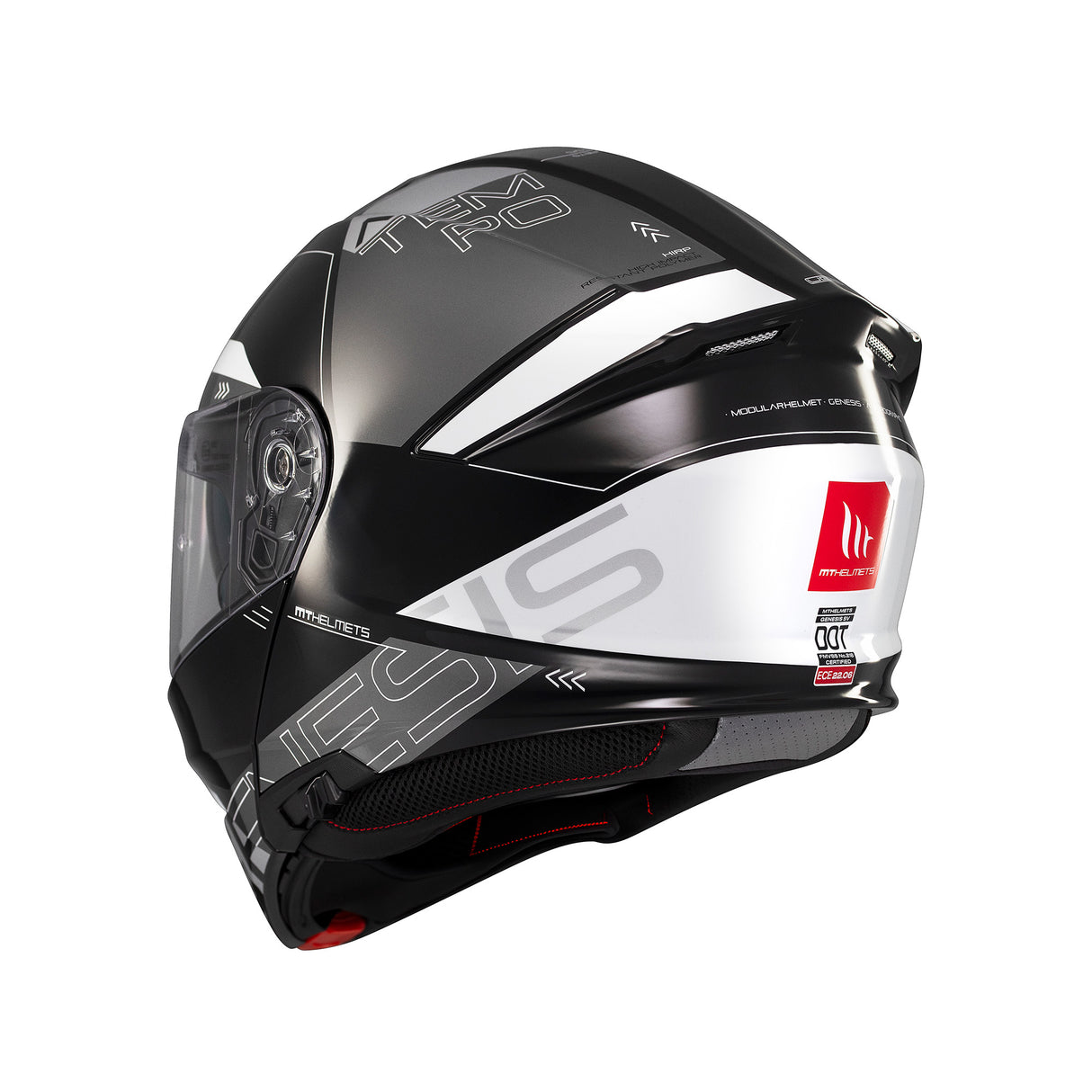 MT Genesis Atempo Motorcycle Helmet - Black