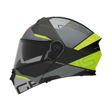 MT Genesis Atempo Motorcycle Flip Front Helmet - Fluo