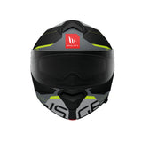 MT Genesis Atempo Motorcycle Flip Front Helmet - Fluo