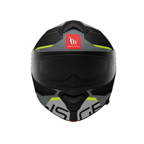 MT Genesis Atempo Motorcycle Flip Front Helmet - Fluo