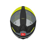 MT Genesis Atempo Motorcycle Flip Front Helmet - Fluo