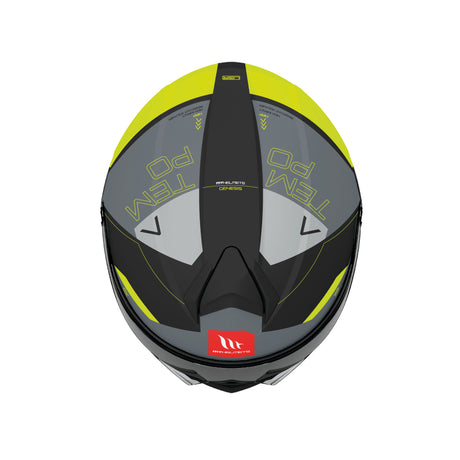 MT Genesis Atempo Motorcycle Flip Front Helmet - Fluo