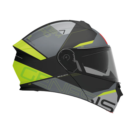 MT Genesis Atempo Motorcycle Flip Front Helmet - Fluo