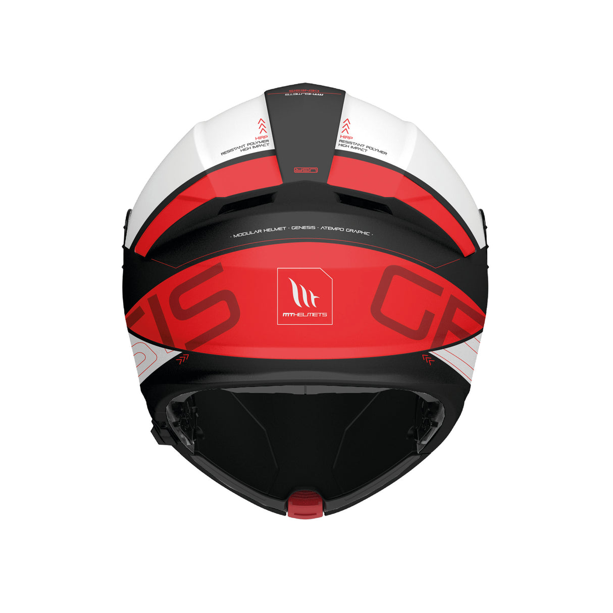 MT Genesis Atempo Motorcycle Flip Front Helmet - Red