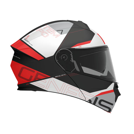 MT Genesis Atempo Motorcycle Flip Front Helmet - Red