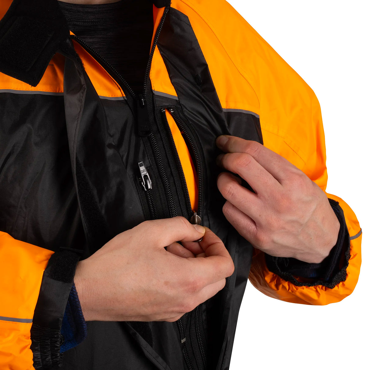 Oxford Rainseal Motorcycle Waterproof Oversuit - Black Orange