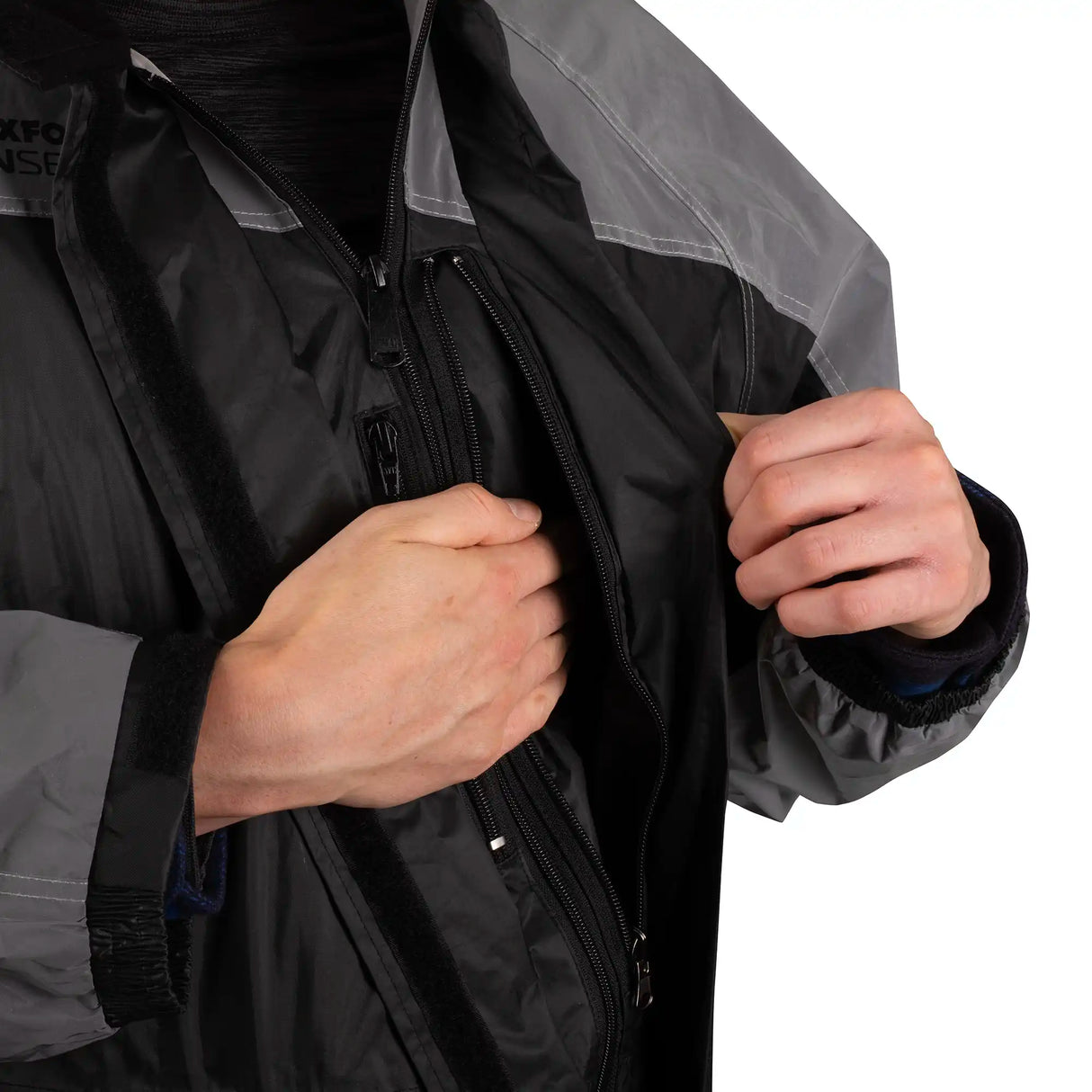 Oxford Rainseal Motorcycle Waterproof Oversuit - Bright Black