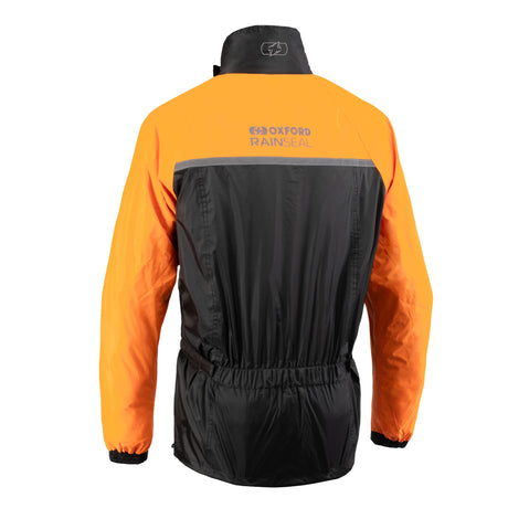 Oxford Rainseal Motorcycle Over Jacket Waterproof - Black Orange