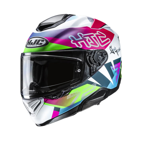 HJC RPHA 72 Goldy Motorcycle Full Face Helmet Pink Green