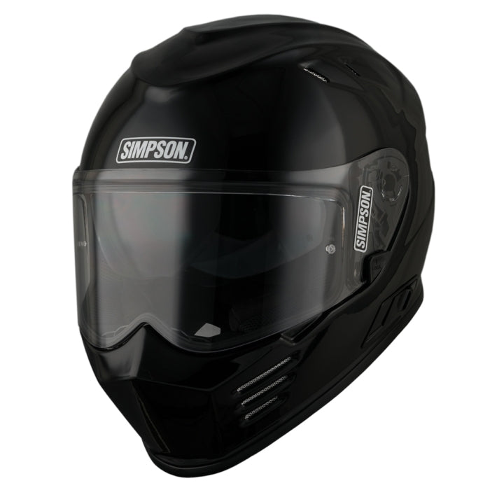 Simpson Venom Solid Gloss Black Motorcycle Helmet