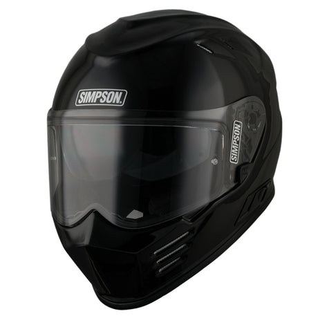 Simpson Venom Solid Gloss Black Motorcycle Helmet