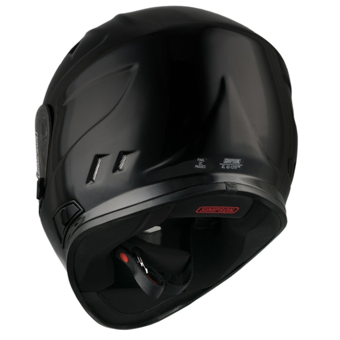 Simpson Venom Solid Gloss Black Motorcycle Helmet