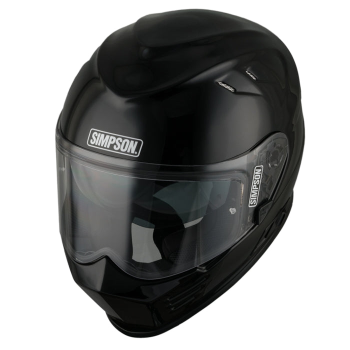 Simpson Venom Solid Gloss Black Motorcycle Helmet
