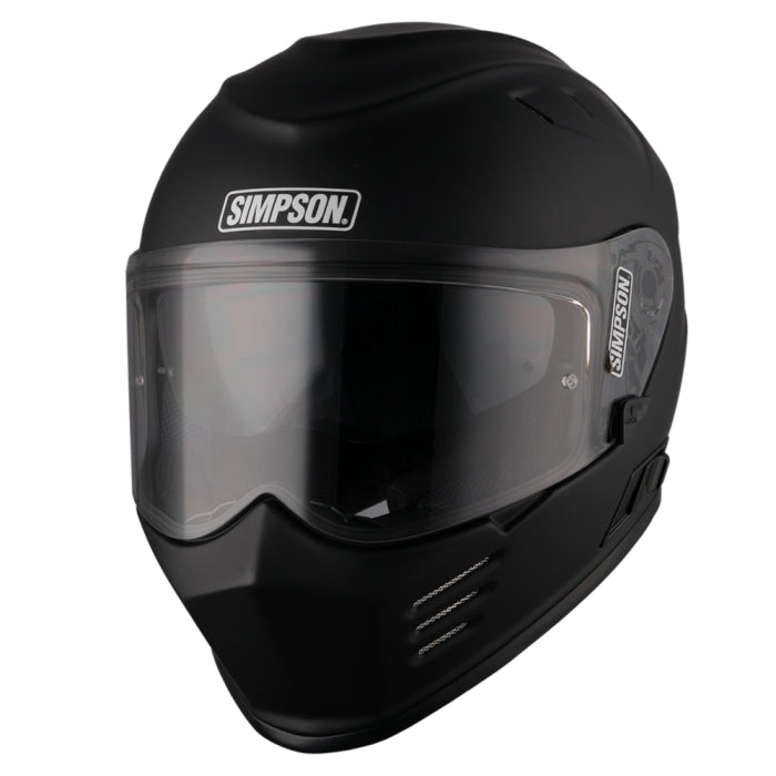 Simpson Venom Solid Matt Black Motorcycle Helmet