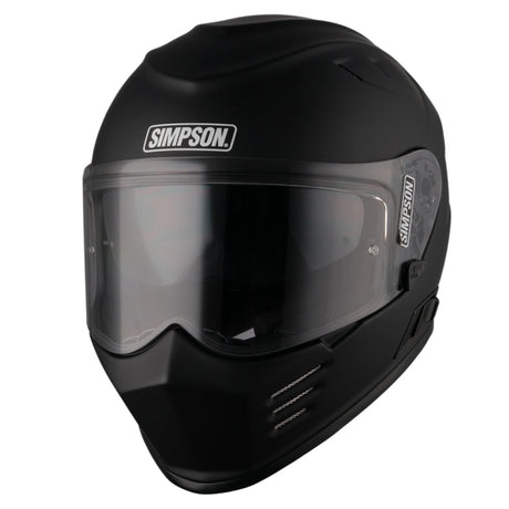 Simpson Venom Solid Matt Black Motorcycle Helmet
