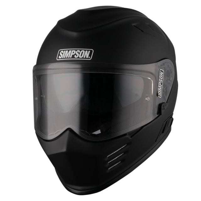 Simpson Venom Solid Matt Black Motorcycle Helmet