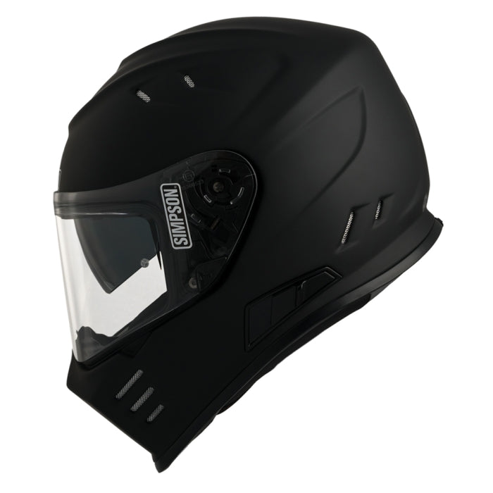 Simpson Venom Solid Matt Black Motorcycle Helmet