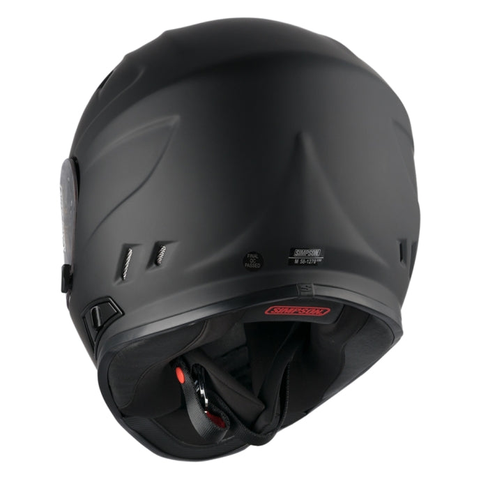 Simpson Venom Solid Matt Black Motorcycle Helmet