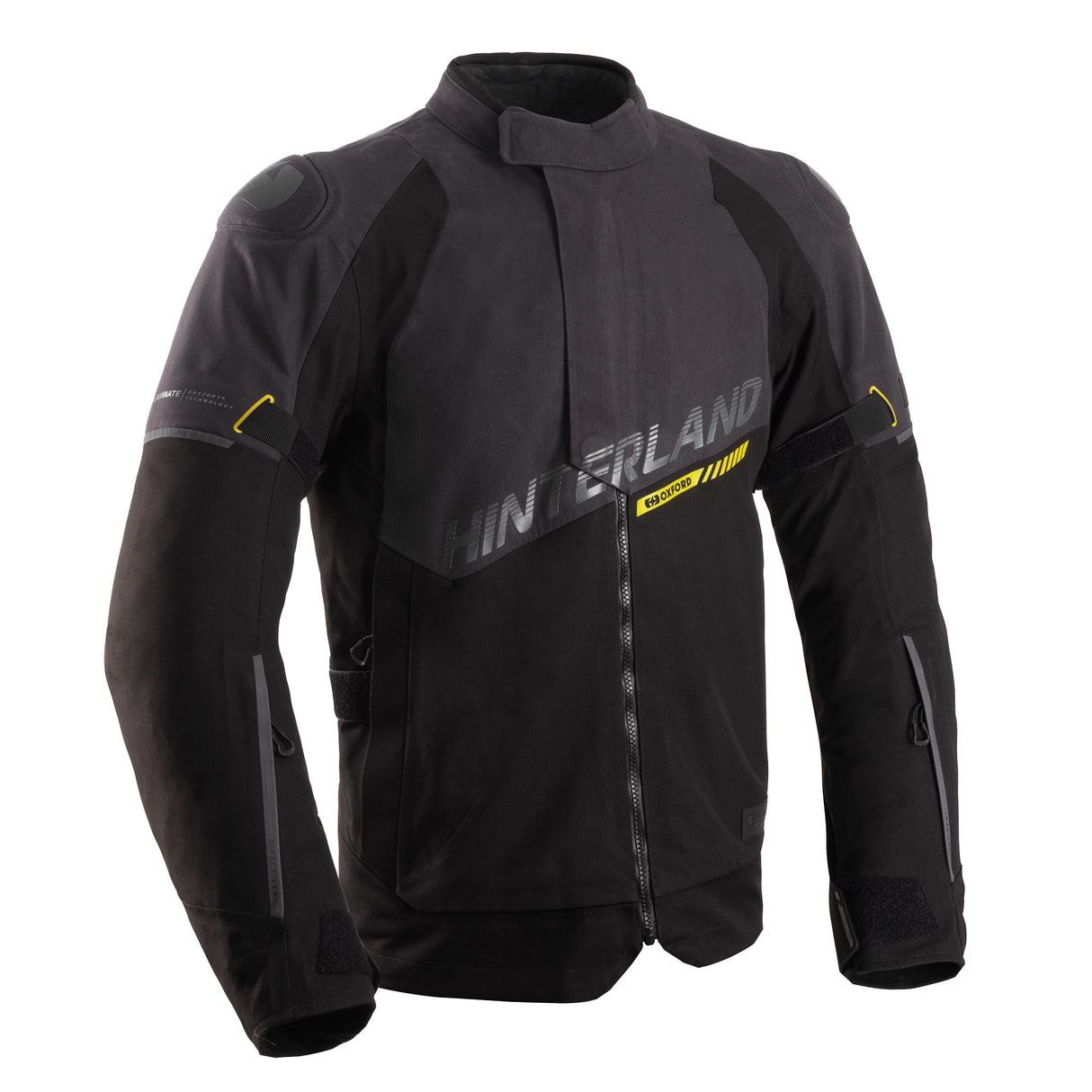 Oxford Hinterland 2.0 Dry2Dry Trilaminate Men’s Motorcycle Jacket - Black Grey Fluo