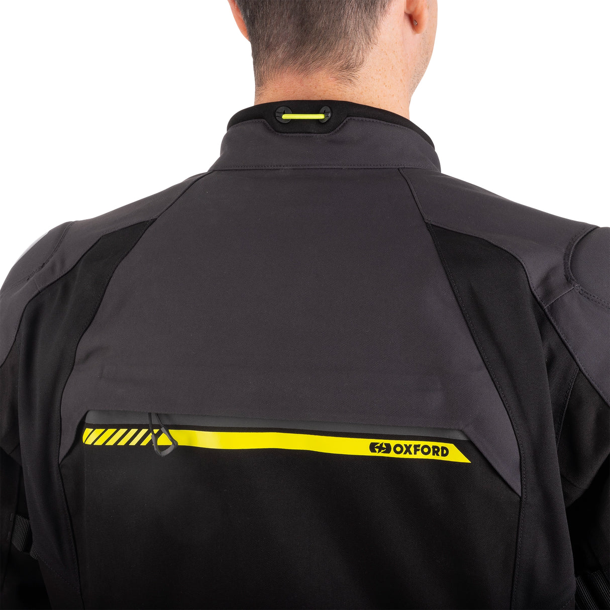 Oxford Hinterland 2.0 Dry2Dry Trilaminate Men’s Motorcycle Jacket - Black Grey Fluo