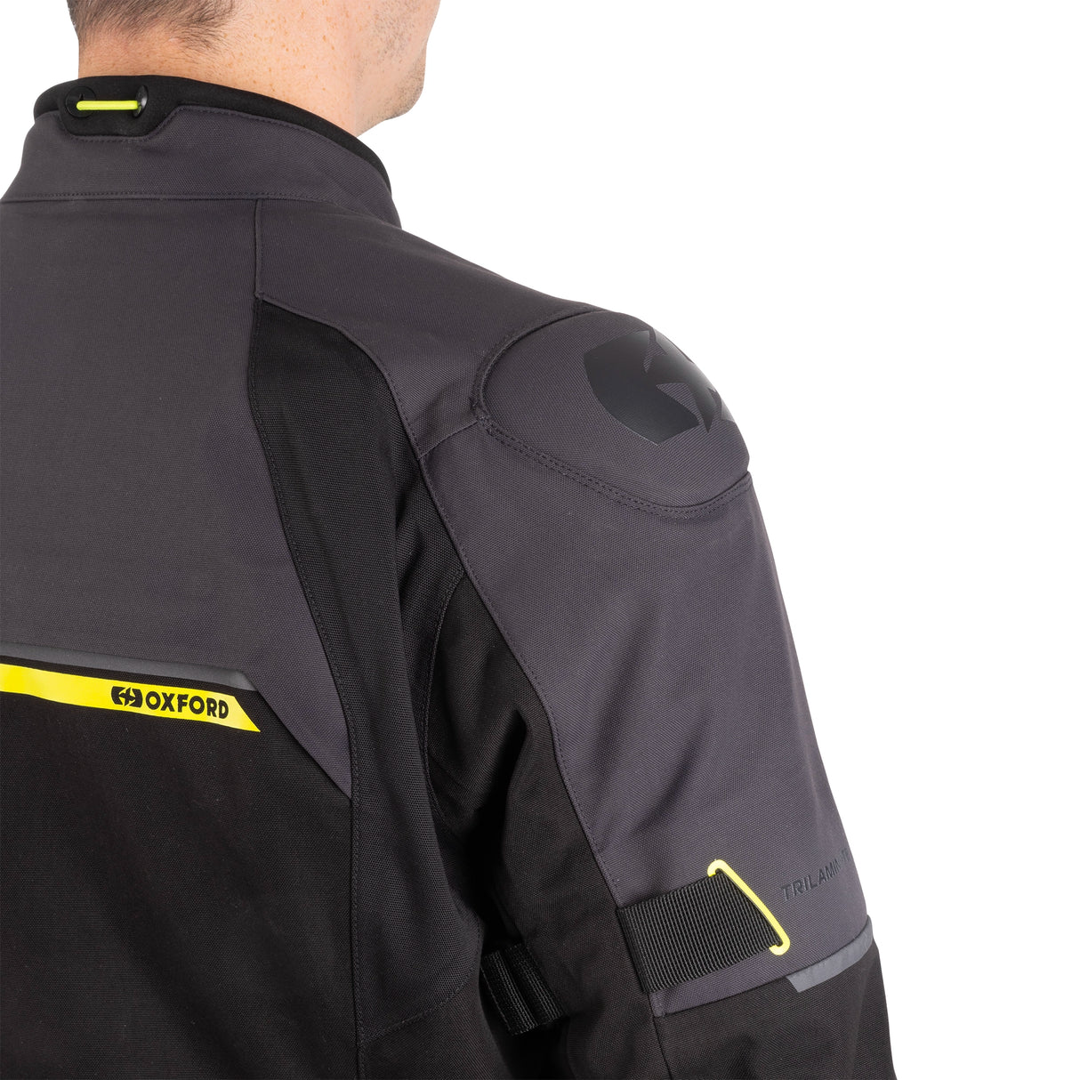 Oxford Hinterland 2.0 Dry2Dry Trilaminate Men’s Motorcycle Jacket - Black Grey Fluo