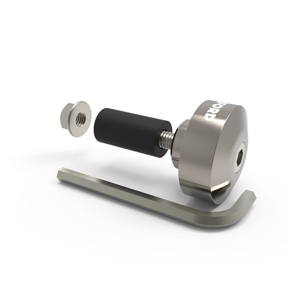 Oxford OX589 Aluminium Motorcycle Motorbike 22mm Handlebar Bar Ends 1 Universal Silver
