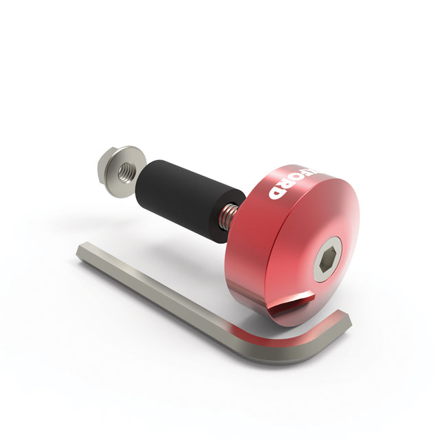 Oxford OX590 Aluminium Motorcycle Motorbike 22mm Handlebar Bar Ends 1 Universal Red
