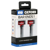 Oxford OX590 Aluminium Motorcycle Motorbike 22mm Handlebar Bar Ends 1 Universal Red