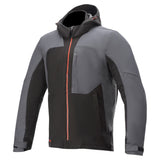 Alpinestars Stratos V2 Techshell Drystar Men's Jacket Hooded Waterproof Black Asphalt Red
