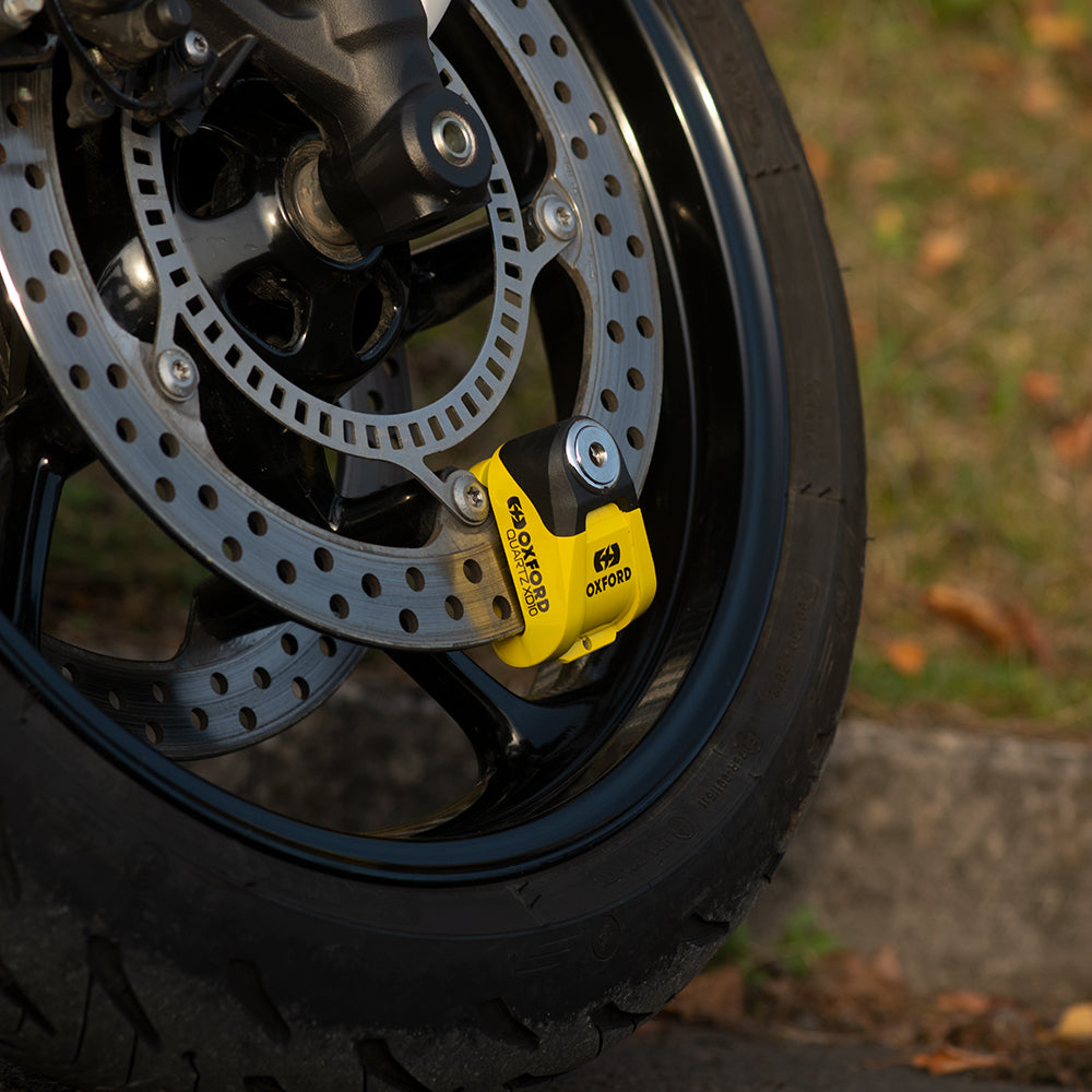 Oxford LK209 Quartz XD10 Motorcycle Disc Lock Yellow Black