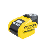 Oxford LK215 Quartz XA6 Motorcycle Alarm Disc Lock Yellow Black