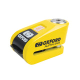 Oxford Alpha XA14 Motorcycle Alarm Disc Lock Black Yellow