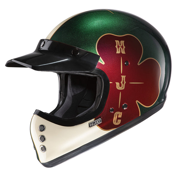 HJC V60 Ofera MC4 Green Motorcycle Helmet