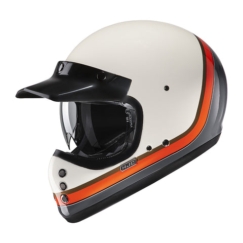 HJC V60 Scoby MC7 Brown Orange White Motorcycle Helmet