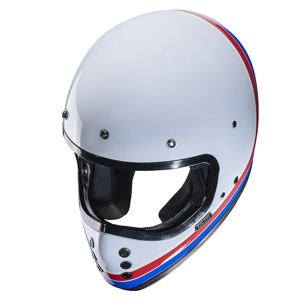 HJC V60 Scoby MC21 White Red Blue Motorcycle Helmet