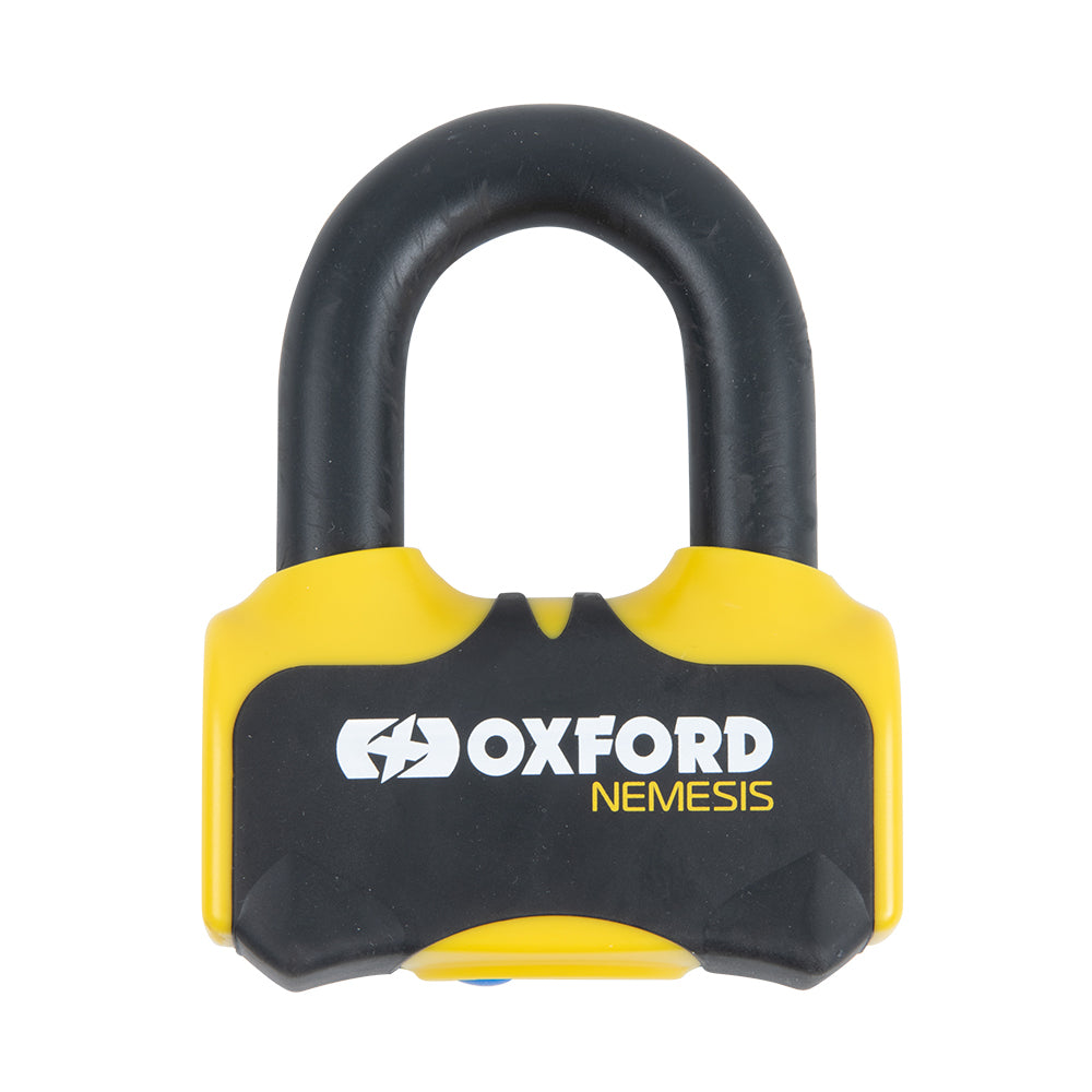 Oxford Nemesis LK471 16mm Motorcycle Disc Lock Yellow Black