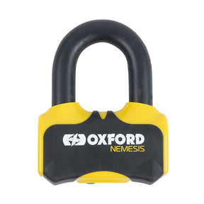 Oxford Nemesis LK471 16mm Motorcycle Disc Lock Yellow Black