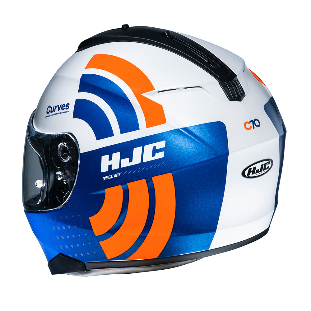HJC C70 Curves MC27 White Red Blue Motorcycle Helmet