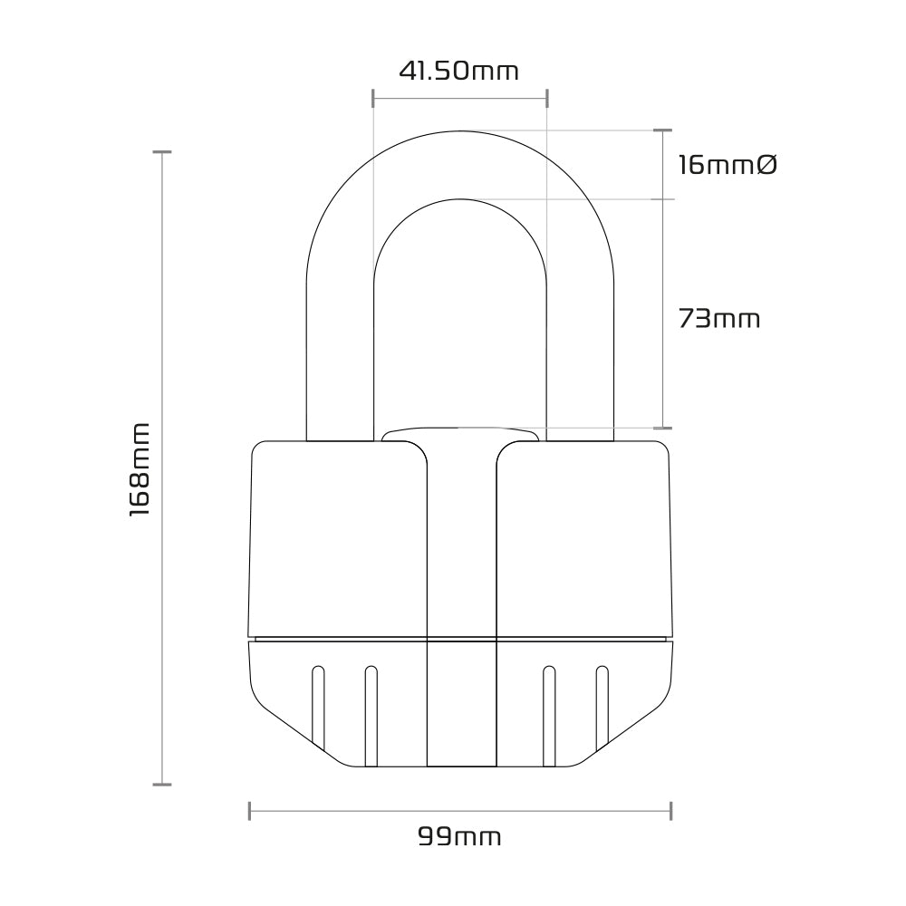 Oxford Boss Motorcycle 16mm Alarm Lock with 12mm Chain