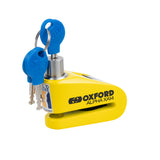 Oxford Alpha XA14 Motorcycle Alarm Disc Lock Black Yellow