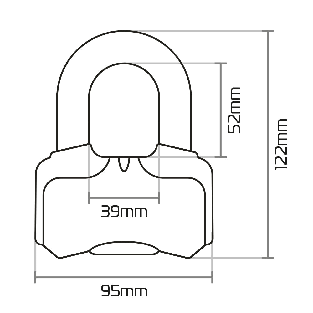 Oxford LK471 Nemesis 16mm Motorcycle Disc Lock Black Yellow