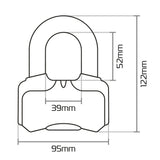 Oxford LK471 Nemesis 16mm Motorcycle Disc Lock Black Yellow