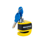Oxford Micro XA5 Motorcycle Alarm Disc Lock Black Yellow