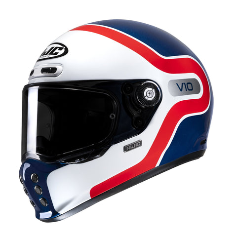 HJC V10 Grape MC21 White Red Blue Motorcycle Helmet